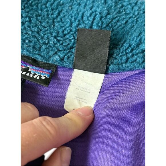 VTG 90's Patagonia PEF Full Zip Deep Pile Retro X Fleece Jacket Made in USA XXL - Picture 8 of 10